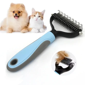 Professional Pet Deshedding Brush Dog Cat Grooming Tool Hair Fur Remover Undercoat Knot Cutter Comb for Puppy Shedding Supplies 1