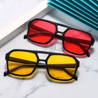Lunettes de soleil aviation carrées rétro pour femmes et hommes, lunettes de soleil à grande monture, nuances de style ins des années 70 1