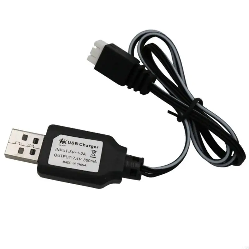 USB Charging Cable 7.4V with Three Pin Connection Extension Port for Lithium Battery Powering Charging Cord