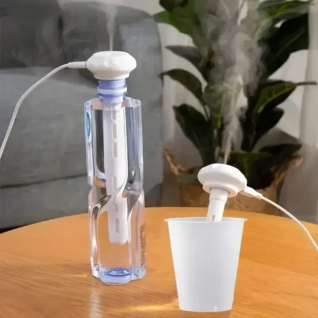 Mini Portable Humidifier Lownoise Spray Humidification Multi-function Car Bedroom Office Desktop Mineral Water Bottle Humidifier 2