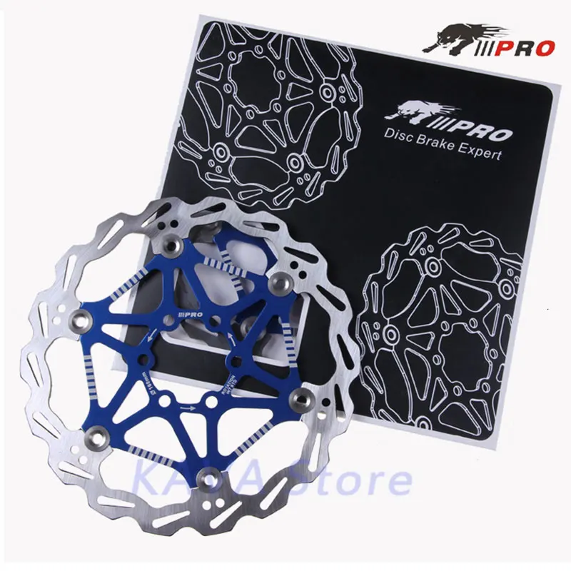 IIIPRO Bike Disc Brake Rotors DH Ultralight Floating Disc Pads 160mm 180mm 203mm 6/7/8 inches for MTB Road Bike Bicycle Brake