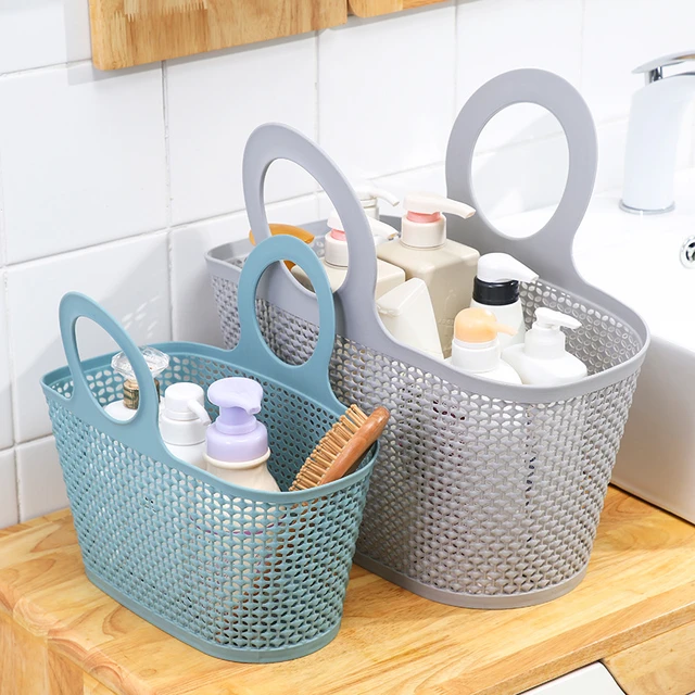 Bath Basket Cleaning Supply Caddy Plastic Storage Handle Shower Portable  Bathroom - AliExpress