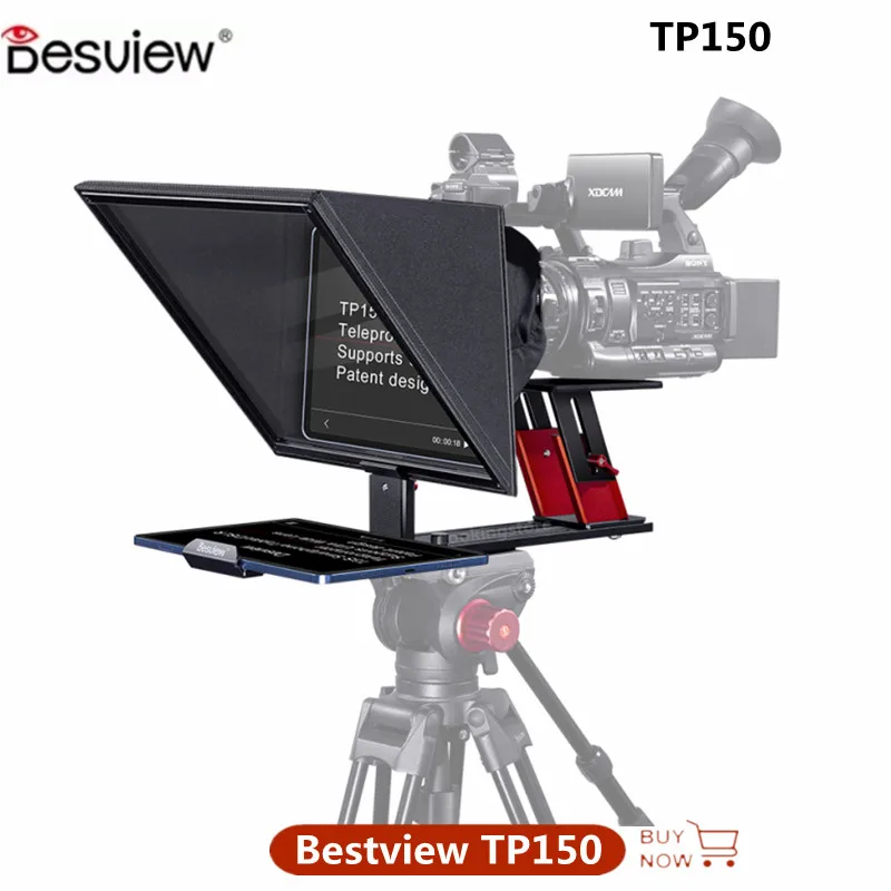

Bestview TP150 Teleprompter Portable Universal Teleprompter for DSLR Camera Photo Studio iPad Smartphone Interview Teleprompter