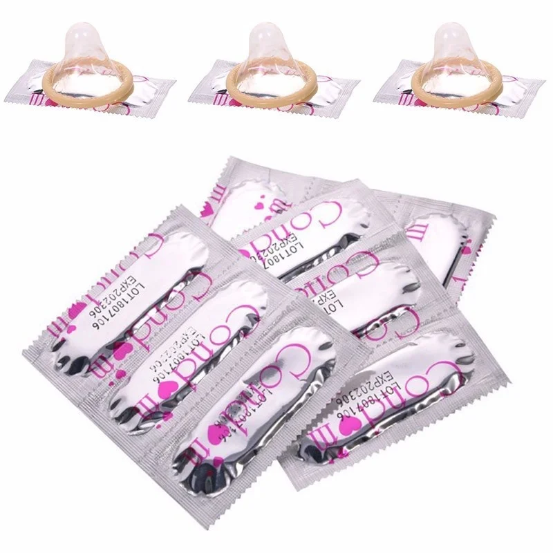 10pcs Large Oil Condom for Man Delay Sex Dotted G Spot Condoms Safer