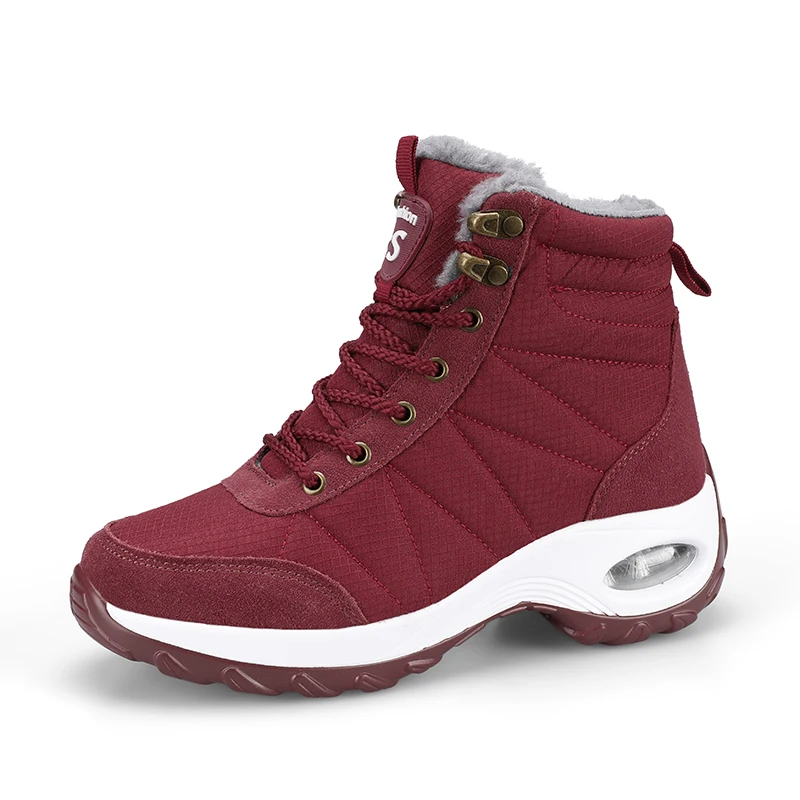 

Women's boots winter waterproof anti slip casual snow boots fashionable outdoor warmth plush plus size comfortable work boots
