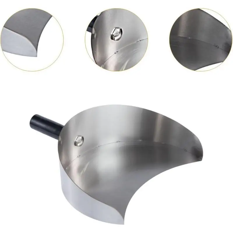 Handheld Meat Catcher Pan Meat Chuck Grill Spatula Stainless Steel Barbecue Shovel Portable Heat Resistant BBQ Grill Meat Plate