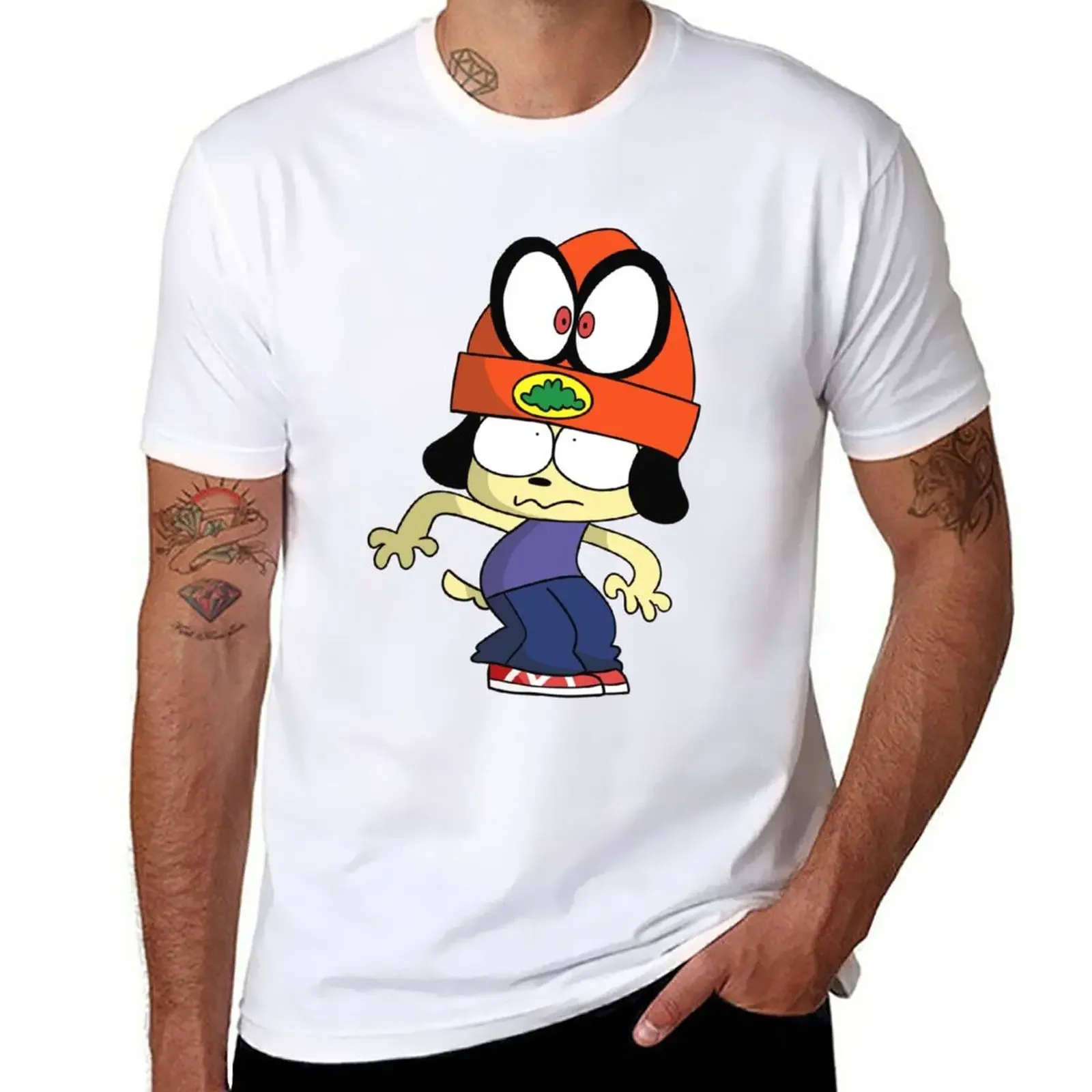 Parappa The Rapper T-Shirt Anime Customs Abbigliamento Uomo