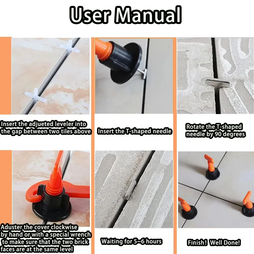 Floor Tile Leveling System Clips Spacers Porcelain Ceramic Leveler Kit For Tile Laying Wall Fixing Construction Tools 51/102 Pcs tile spacers,tile leveling clips,tile leveling tools