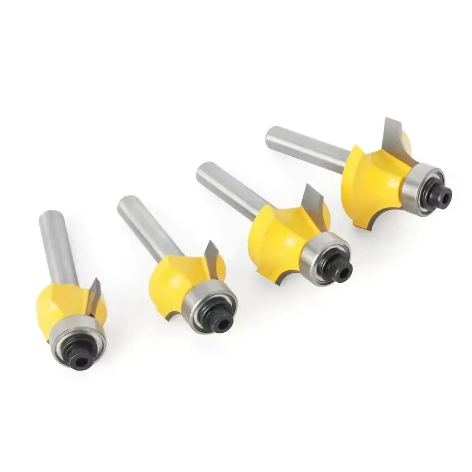 Corner Rounding Over Router Bit 6/6.35/8/12/12.7mm Shank With Bearing Wood Milling Cutter Tungsten Carbide Woodworking Tool