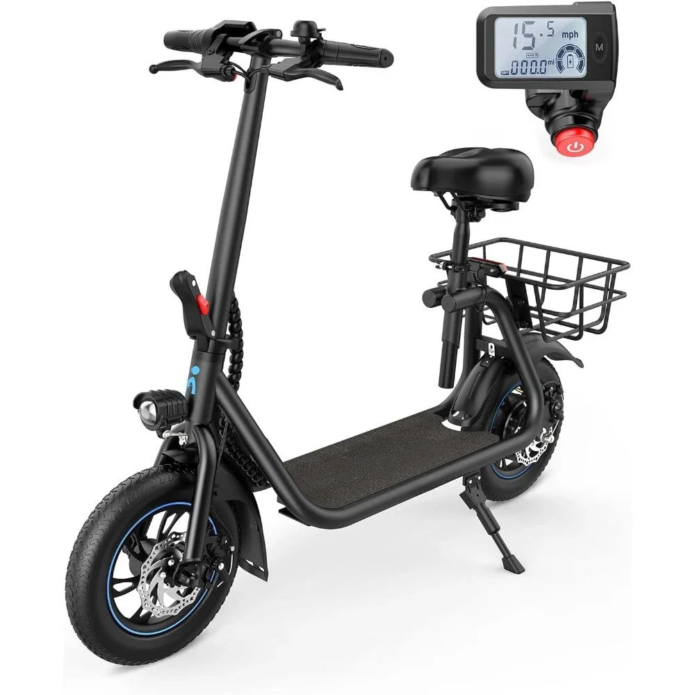 

Electric Scooter with Seat, 450W Powerful Motor up to 22/25 Miles Range, Foldable Electric Scooter for Adults,Electric Scooter