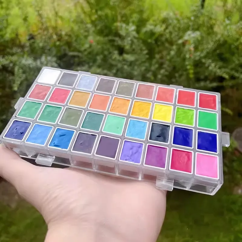 Professional Moisturizing Sealed Empty Watercolor Paint Box 24/36 Grids Portable Paint Palette For Painting Art Supplies