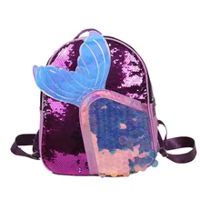 

Sequin Kids Bag for Girls fish tail Small Backpack Kawayi Schoolbags Infantiles Daughter Gift 10.6inch Cute Kindergarten Bookbag