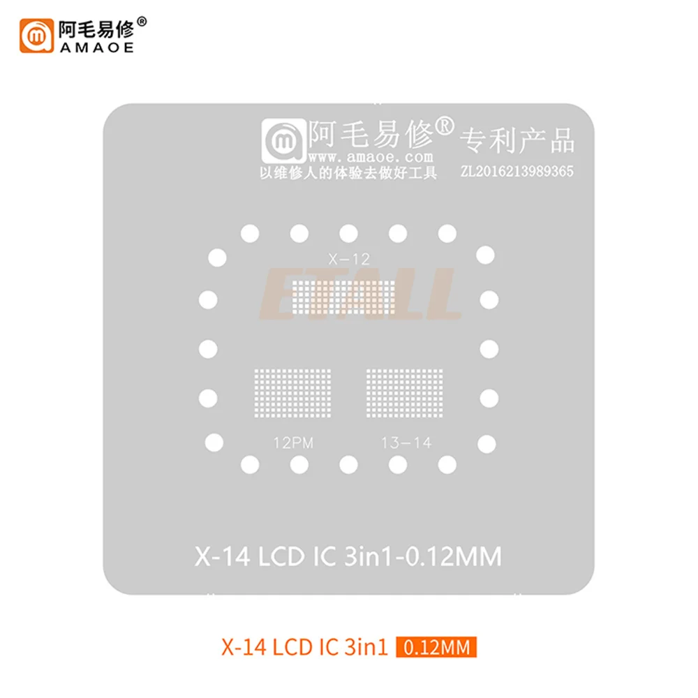 Amaoe LCD IC ɱ ּ ÷ X-12 13 14 ÷ ũ, BGA ٽ ƿ ޽ , ּ  ŰƮ, 3 in 1