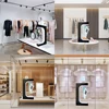 European warehouse Levitating Shoe Display Floating Sneaker Stand with LED Light 360 Degree Rotation shopping mall Shoe Display 3