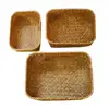 Woven Seagrass Storage Baskets Straw Pot Rattan Basket Desk Organizer Picnic Basket Fruit Storage Box Cosmetic Storage Container 4