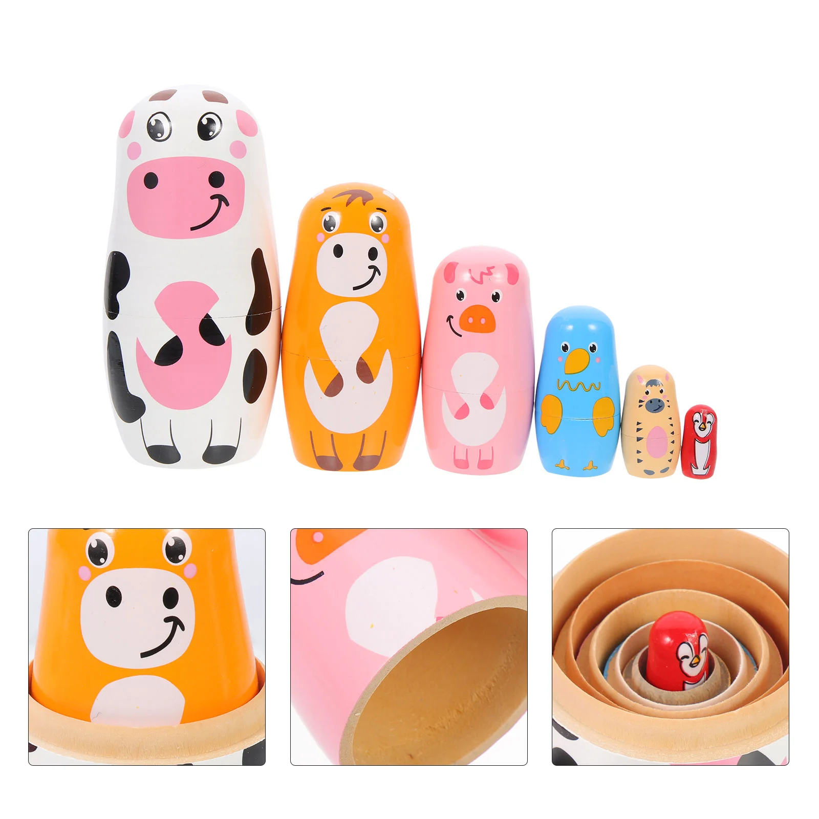 

Русская игрушка, корова, Матрешка, домашние украшения для матрешек