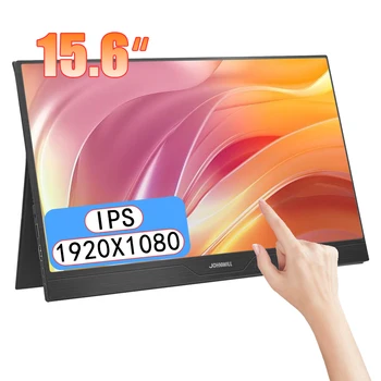 휴대용 모니터 15.6 인치 터치 스크린 HD 1920x1080P IPS 패널 디스플레이, HDMI 노트북 PS4 PS5 스위치 Xbox PC 게이머와 호환