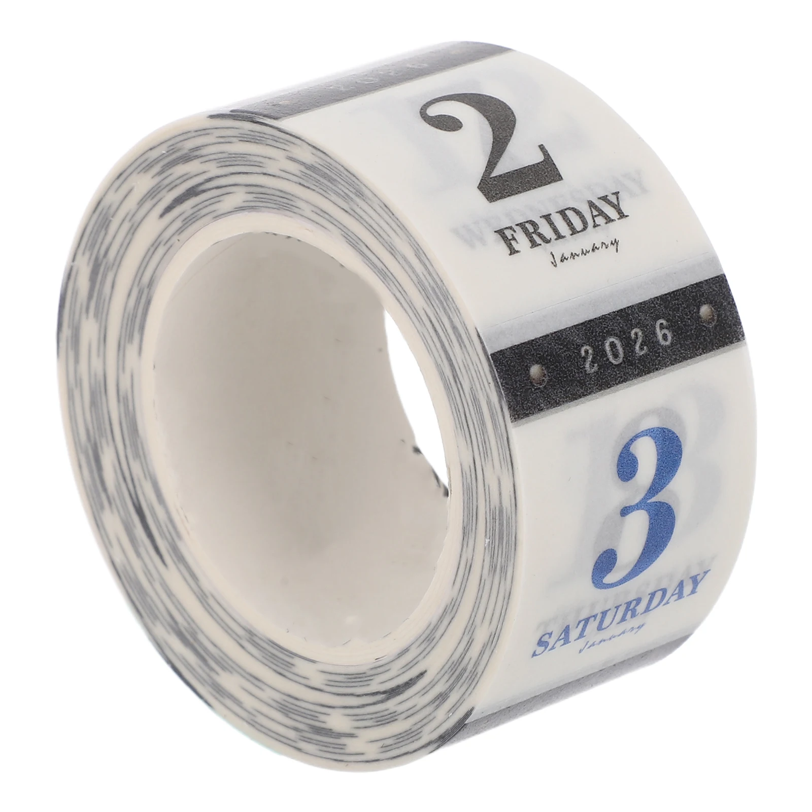 1 Roll 365 Day Calendar Date Stickers for 2026 Journaling 12-Monthly Planner Number Sticker Scrapbooking Daily Schedule Supplies