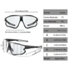 Men Women Photochromic Motorcycle Glasses Outdoor Sports Big Frame Windproof Cycling Running Hiking Goggles 2