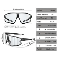 Men Women Photochromic Motorcycle Glasses Outdoor Sports Big Frame Windproof Cycling Running Hiking Goggles 2
