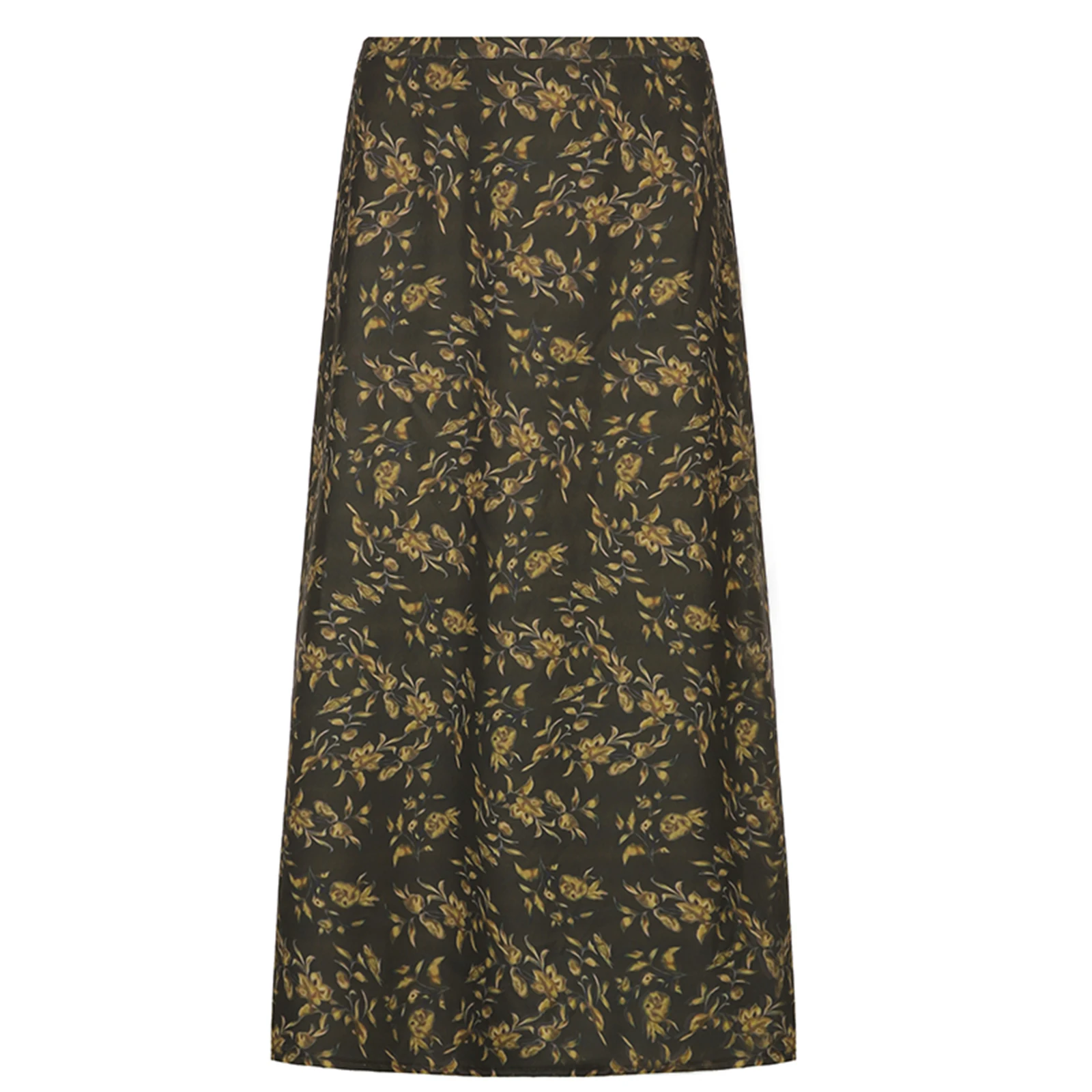 Women's Retro Half Skirt Print Retro Straight Comfortable Summer Spring Street Party Long Skirt 4