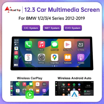 Nueva pantalla táctil Android Auto para BMW Serie 1 2 3 4 F20 F21 F30 F31 F36, Carplay inalámbrico, reproductor de radio multimedia para coche 1