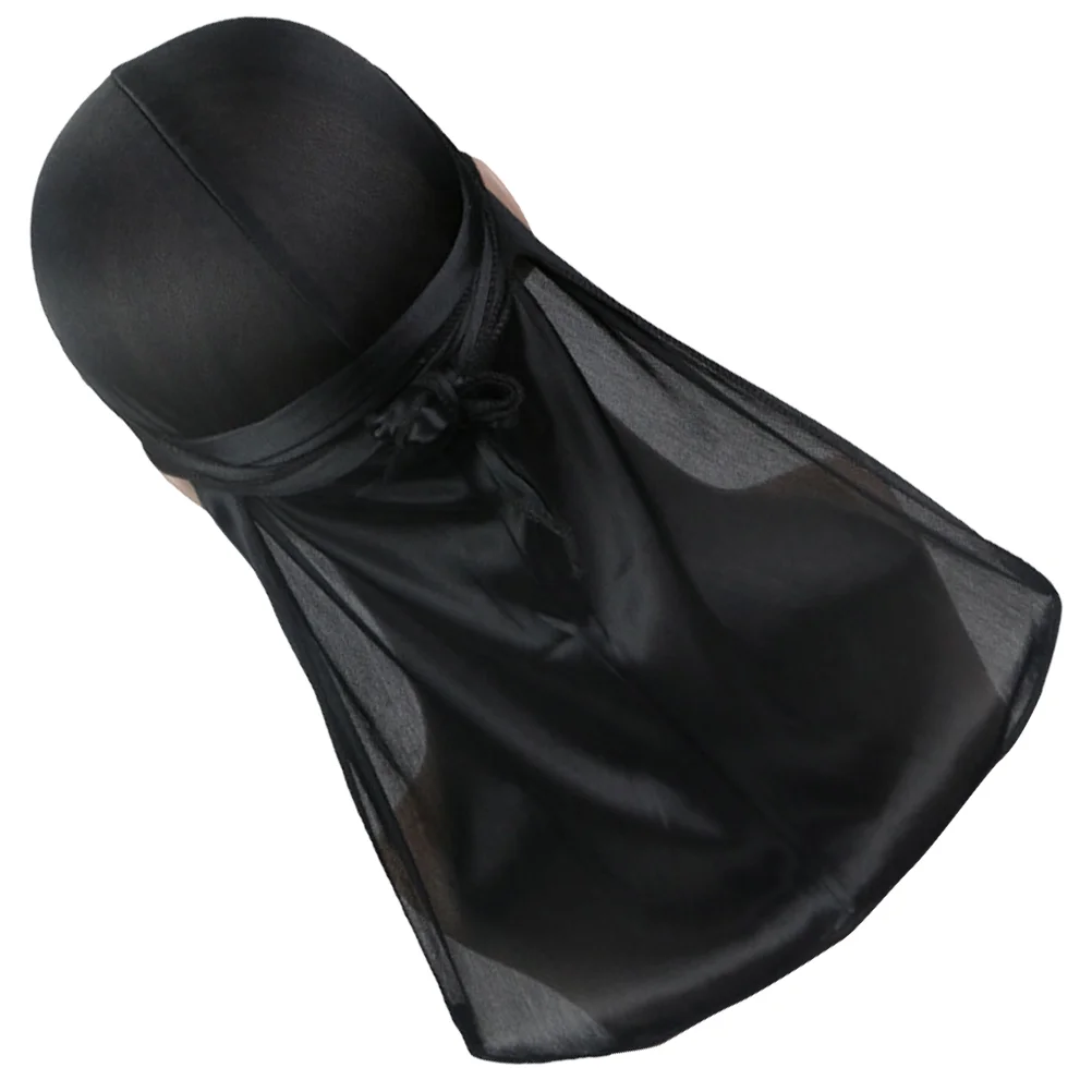 

Durag Durags Silk Men Satin Tail Long Headwraps Silky Women Headscarf Cap Elastic Wrap Caps Head Hair Do Rags Headdress Sleeping