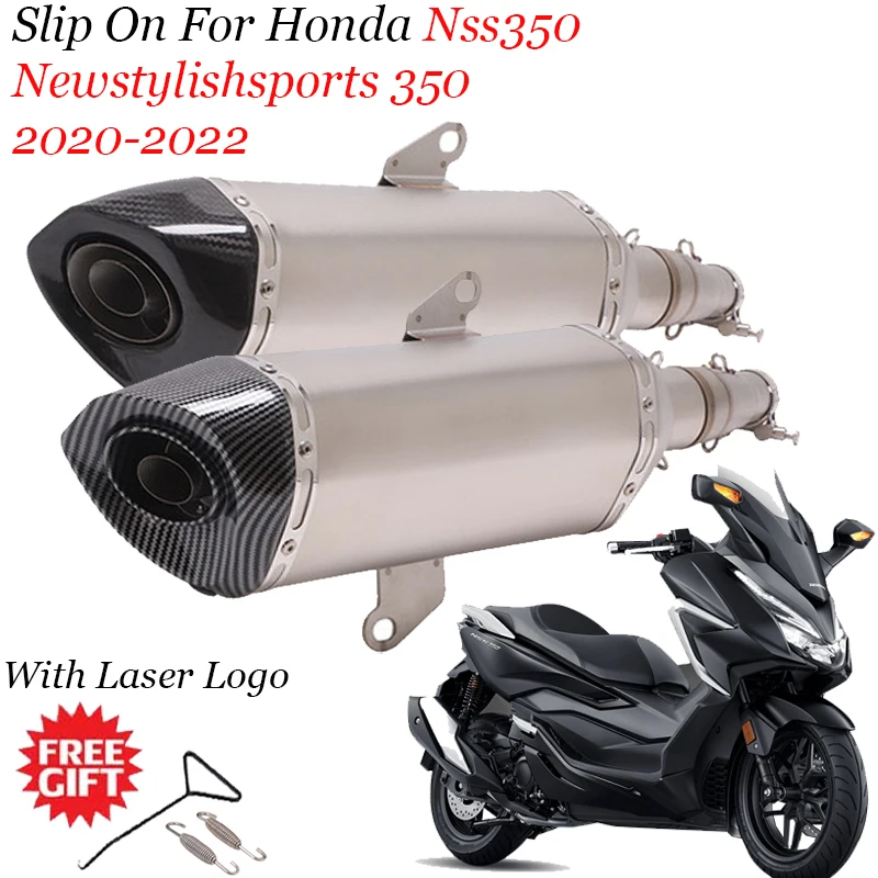 Slip On For Honda Nss350 Nss 350 2020-2022 Newstylishsports 350 Motorcycle Exhaust Escape System Modify Mid Llink Pipe Muffler