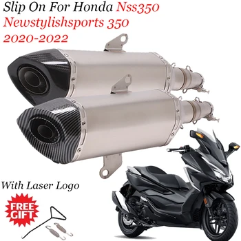 Slip On For Honda Nss350 Nss 350 2020-2022 Newstylishsports 350 Motorcycle Exhaust Escape System Modify Mid Llink Pipe Muffler
