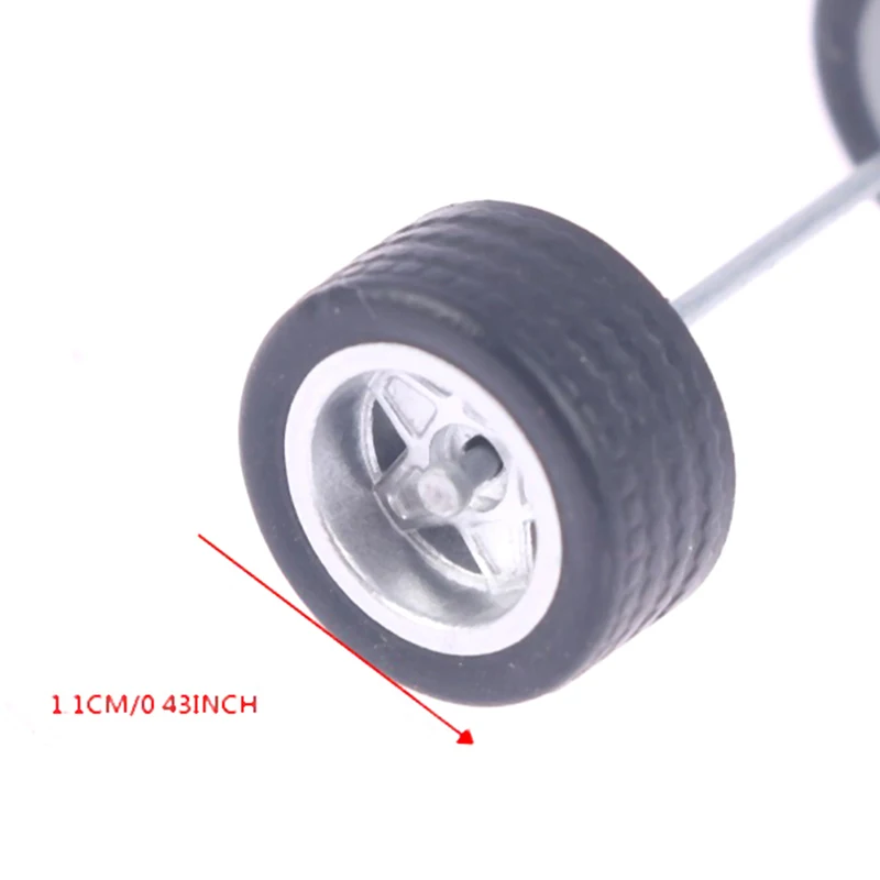 1/64 Wheels For Hotwheels With Rubber Tire Model Model Car Modified Parts Toys Power RefitCar Model 6