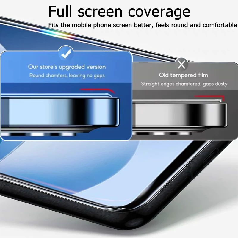 Premium Black Tempered Glass Screen Protector (1-4 Pack)