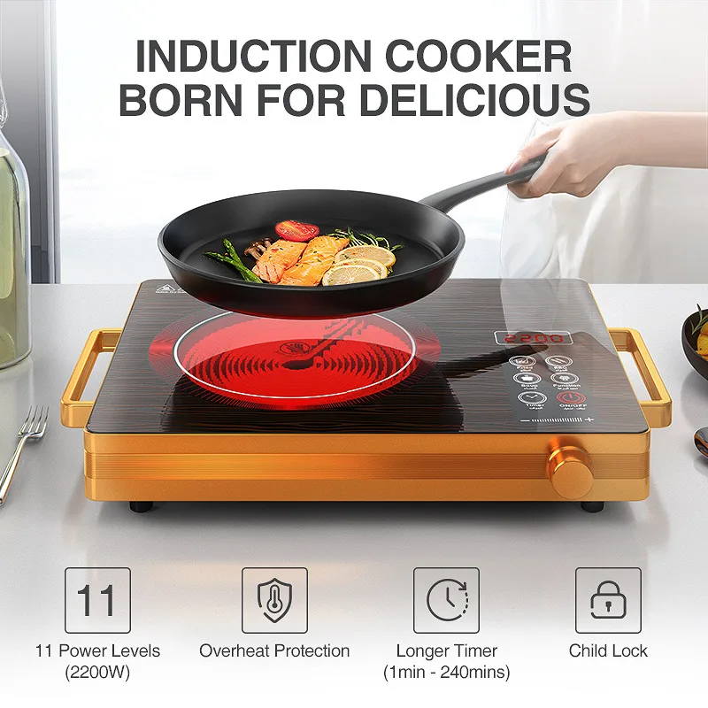 Description Picture 3 of itemHousehold Electric Ceramic Stove Light Wave Stove Electric Manufacturer Direct Sales High-Power 2200W Non Picking Hot pot