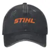 Stihls Tool Logo Washed Baseball Cap Vintage Trucker Hat Summer Unisex Men Outdoor Gym Sun Visors Snapback Cap 1
