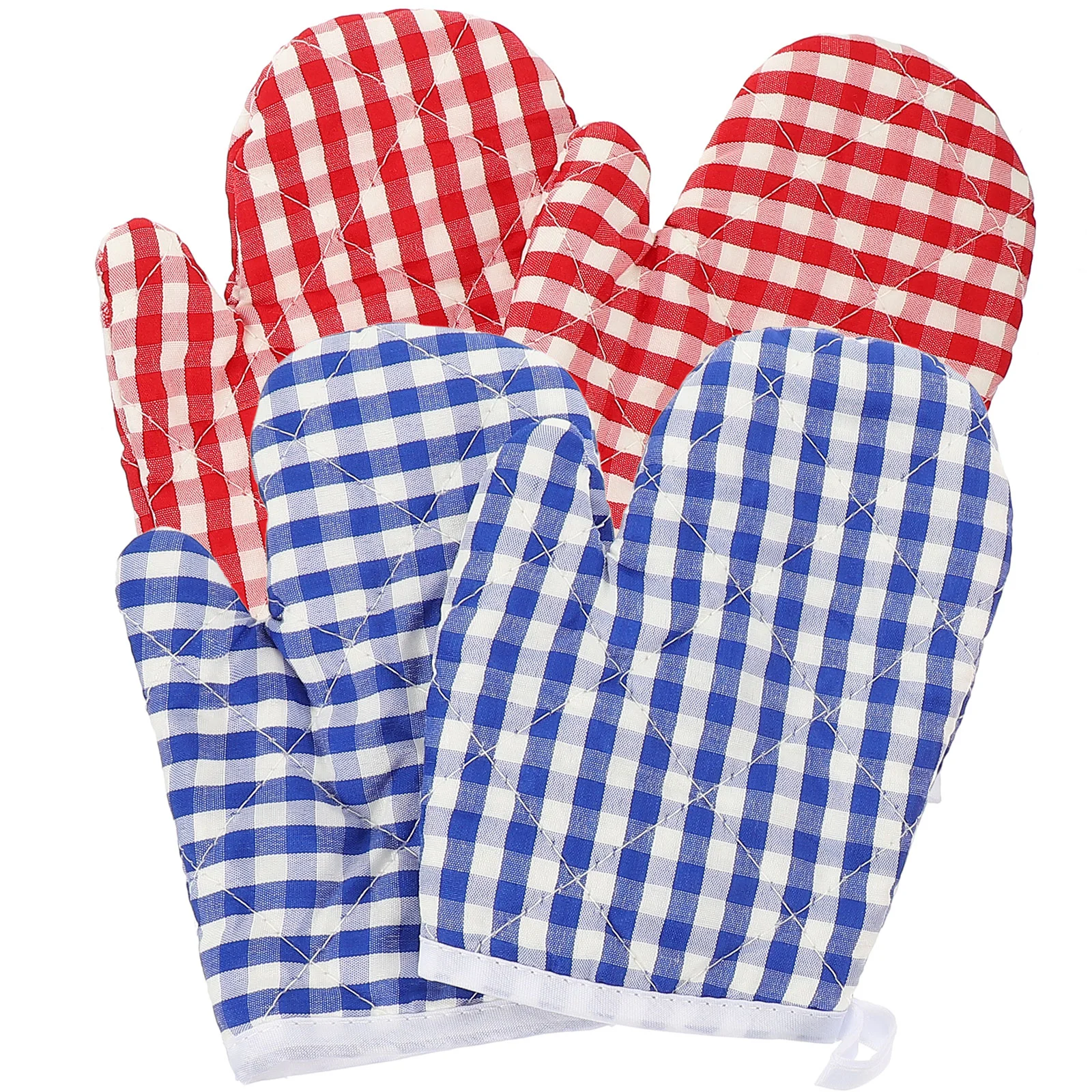 

4 Pcs Multicolor Insulation Gloves Pupils Silicone Oven Mini Kitchen Mitts Polyester Waterproof Microwave