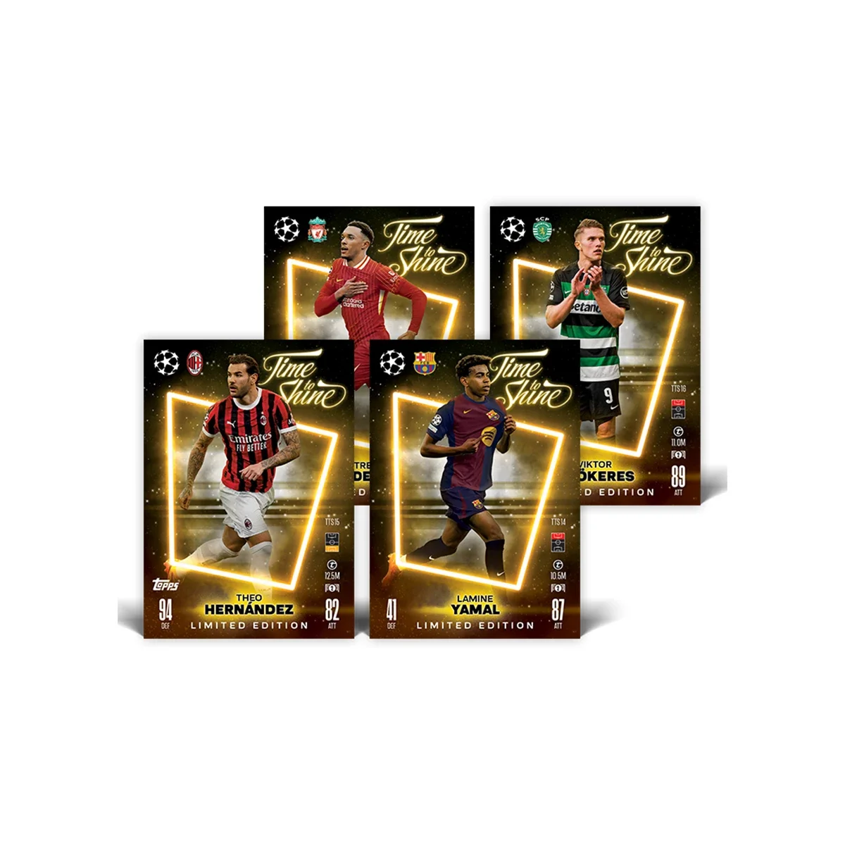 Collectible Cards Football Trading Cards TOPPS Soccer Star Card TOPPS MATCH ATTAX European Championship Football Star Collection Card Large Iron Box Fans Gift