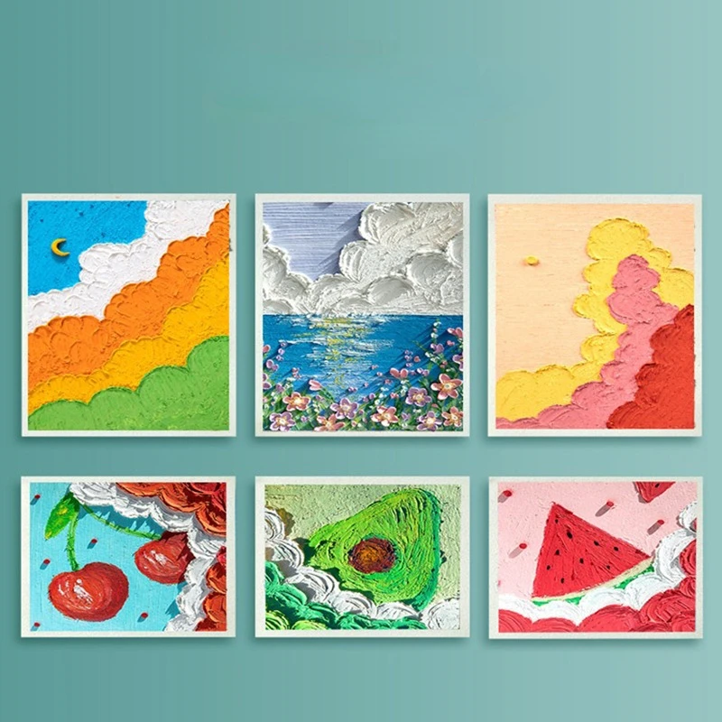 Oil Pastel Paper Painting 200g A4 Sketch Blank Drawing Cardboard 32k/16k Heavy Color Artist A5 Oil Painting Stick Special Paper 2