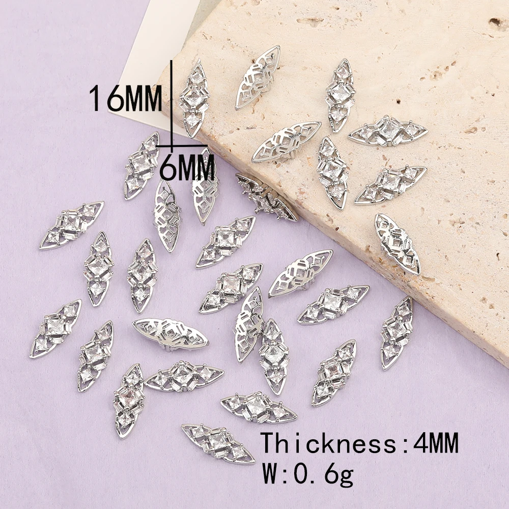 Cordial Design 50Pcs Jewelry Accessories/Genuine Gold Plating/DIY Making/Fingernail Findings/Cubic Zirconia Charms/Decoration - cordial