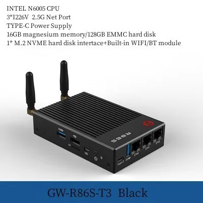 R86S-N305A （GW R86S T1 T2 T3 T4 Intel Mini PC Host Multi Port 2.5 