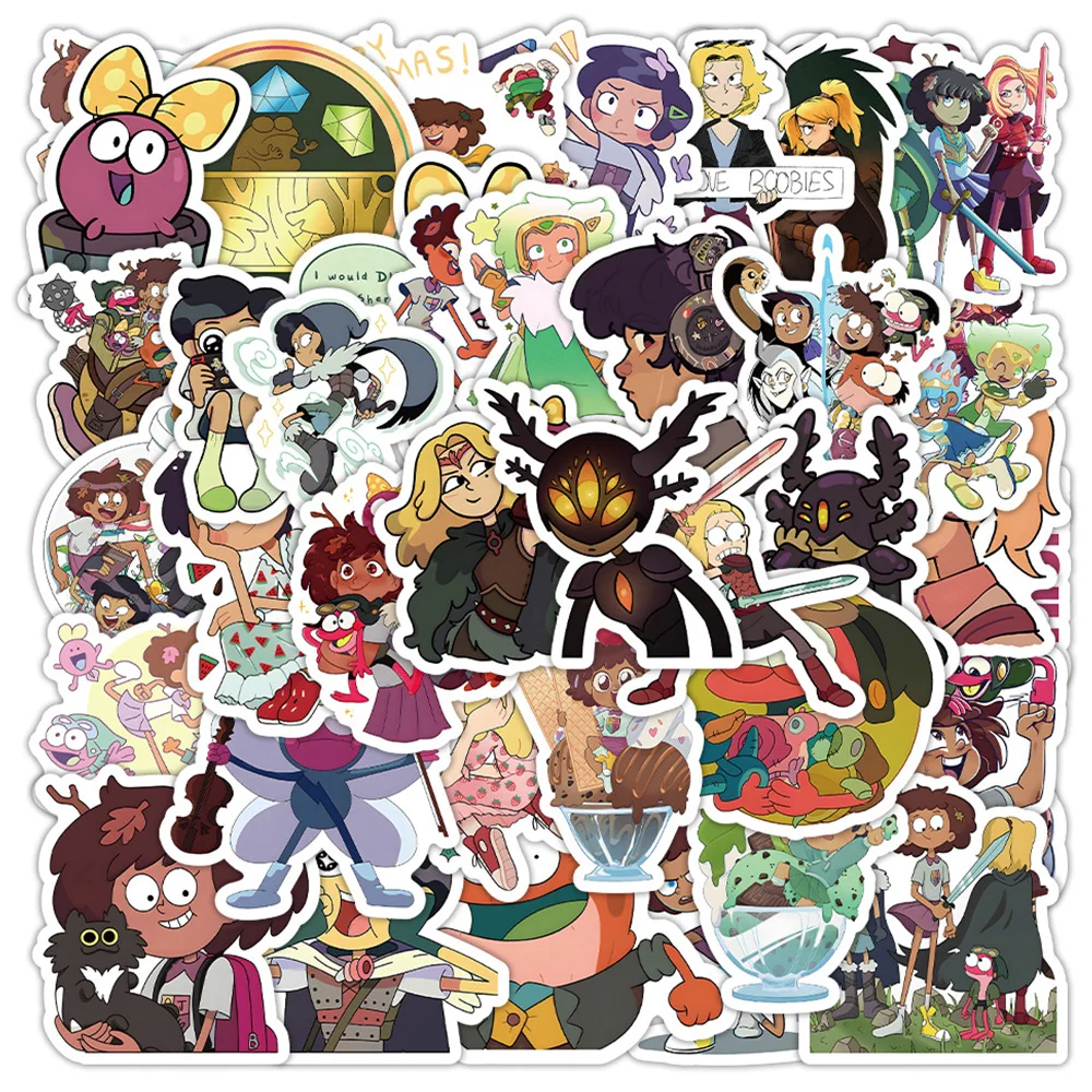 10/30/50pcs Disney Cartoon Amphibia Stickers Anne Sprig Decals DIY Laptop Phone Case Scrapbooking Cute Anime Kids Sticker Toys