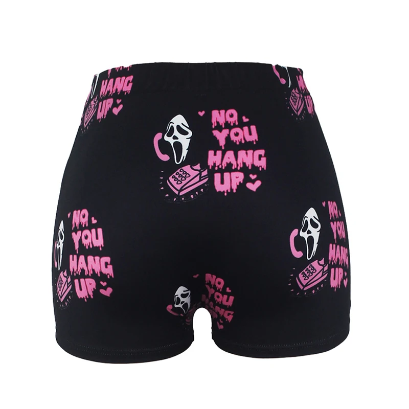 Sleep Shorts Women's Boxers Pajamas Casual Sports Fitness Cartoon Halloween Print Soft Breathable