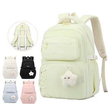 2026 New student Backpack For High School And Primary School Student Versatile Backpack Schoolbag with doll waterproof bookbags 1