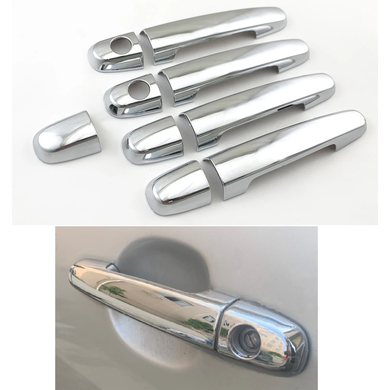 

2001 2002 2003 2005 2008 2011 For Toyota Corolla New Car ABS Chrome Accessories Plated Door Handle Bowl Cover Trim Paste Style