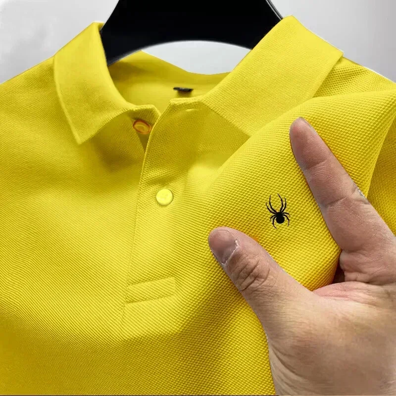 thumbnail image 1 of Camiseta de manga corta con solapa de verano para oficina, estilo clásico, estilo polo, para hombre, para negocios, ocio, transpirable, 1 of 5