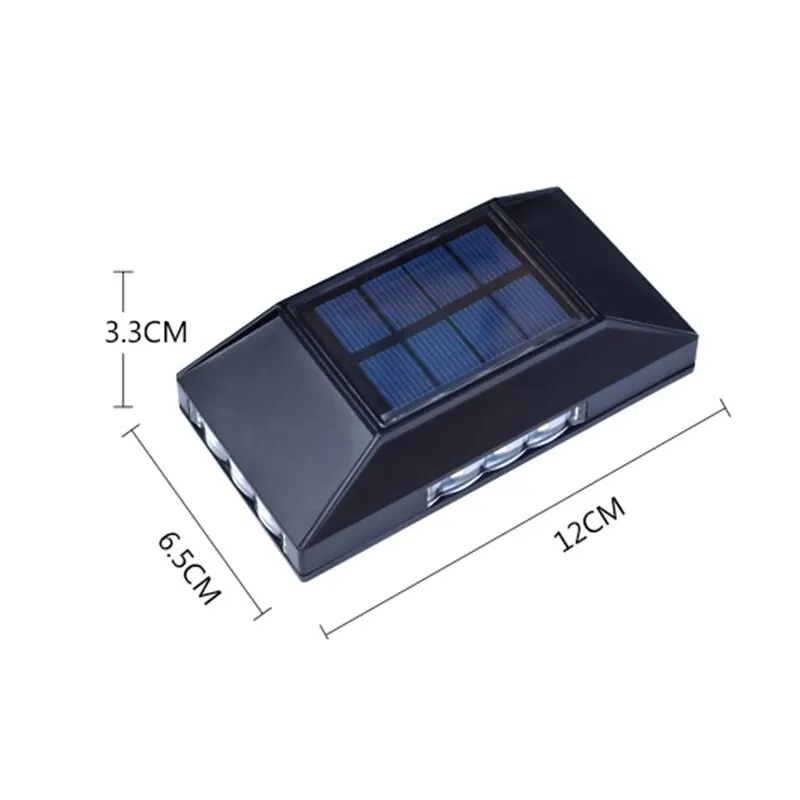 1-4pcs 12 LED Solar Wall Lamp Outdoor Waterproof Four Sides Glowing Light Staircase Villa Balcony Lighting solar light solar led light led wall lamp