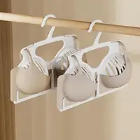 2 Pieces Bra Display Hangers Underwear Drying Rack Portable Hollowout Mannequin Bar Holder Clothes Display Stand for Closet 1
