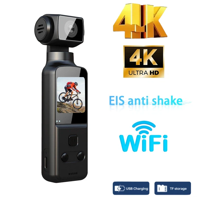 Mini 8K HD Handheld Camera Portable Digital Video Recorder 64GB EIS Professional Anti Shake Camera Night Vision Action Camera