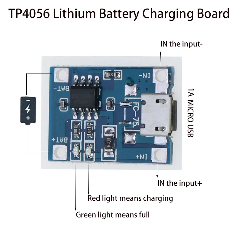 5PCS TP4056/18650 Lithium-Batterie Lade Board 1A MICRO/TYPE-C/MINI USB TYPE-C USB Mit Schutz/MICRO USB Mit Schutz