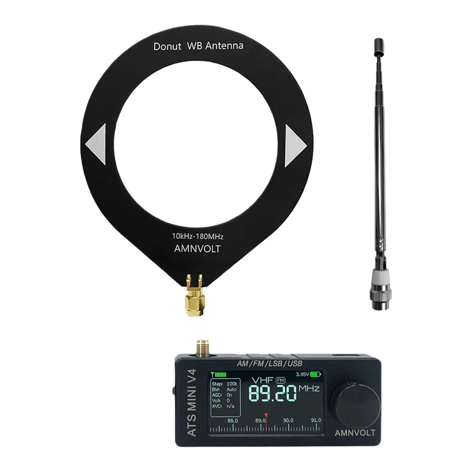 V4 ATS MINI SI4732 Radio 1.9 Inch IPS Screen Full-Band DSP Radio FM AM SSB LSB USB Receiver Transistor Portable Pocket Radios