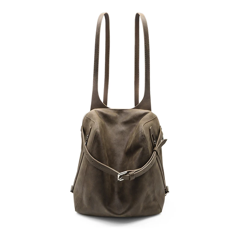 thumbnail image 1 of Mochila ligera de lujo y de alta calidad de piel de vaca de primera capa, bolso de mujer de cuero genuino de diseñador famoso de moda europea y americana, 1 of 5