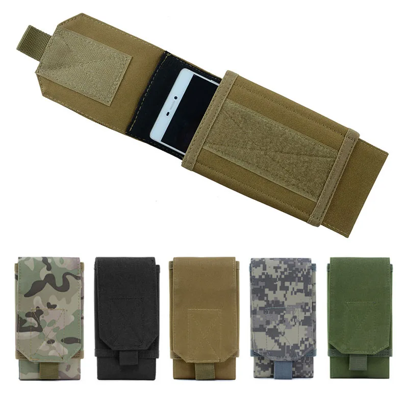 

Outdoor Sports Mobile Phone Case Belt Bag Military Waist Bag Camo Molle Tactical Pocket EDC Waterproof Hunting Accessories Pack